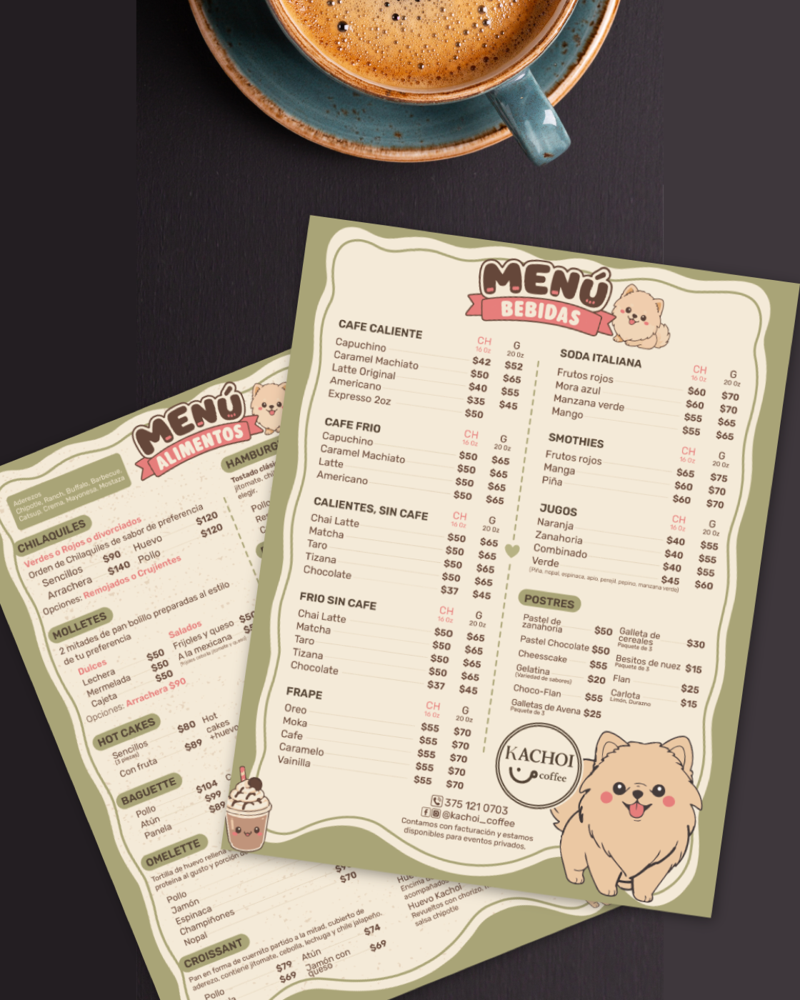 Kachoi Coffee — menú 2